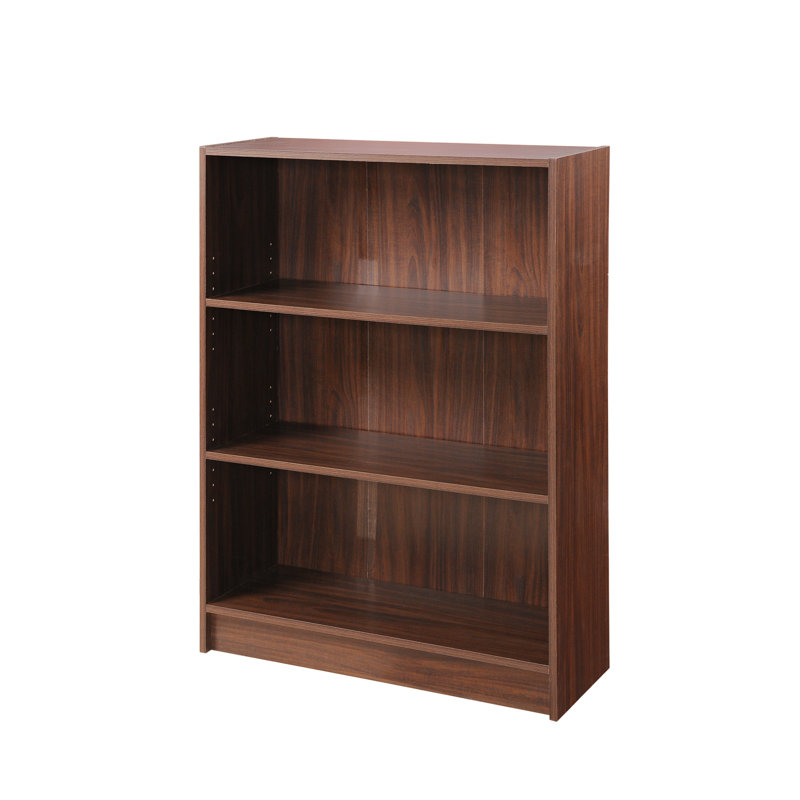 Zaira 80cm H x 40cm W Standard Bookcase, 106cm H x 80cm W x 30cm D, Walnut