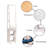 Miami Rotating Mirror Cabinet with Shelving, Rolling Base and Towel Hook