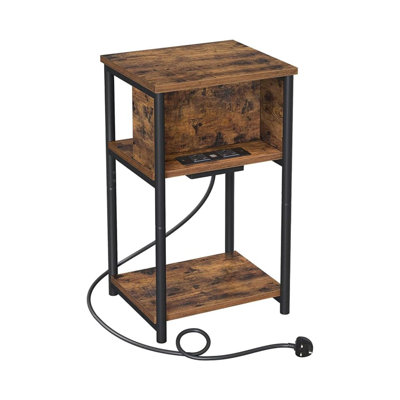 30cm W Metal Bedside Table