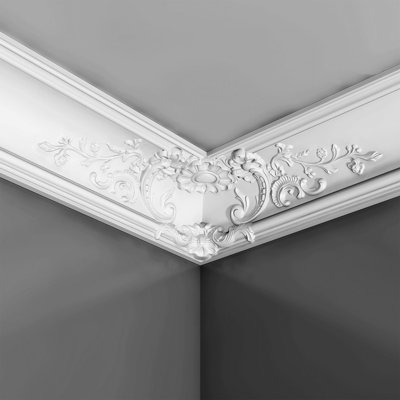 10 in x 7-1/4 in x 78-3/4 in Primed White High Density Polyurethane Crown Moulding