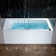 60" X 30" Alcove Acrylic Rectangular Whirlpool Heated Jetted Tub In White With Drain and Overflow