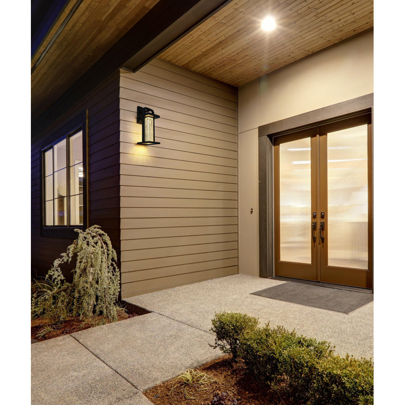 Uriah 16 inch LED Outdoor Wall sconce in Black