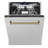 ZLINE Autograph Edition 24 in. Tallac Series 3rd Rack Top Control Built-In Tall Tub Dishwasher with Satin Stainless Steel Panel and Handle, 51dBa-65676347