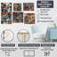Shenoy - Ensemble de 5 impressions sur toile brique-103333598