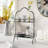 Clarinda Decorative Metal 2 Tier Tray with Handle