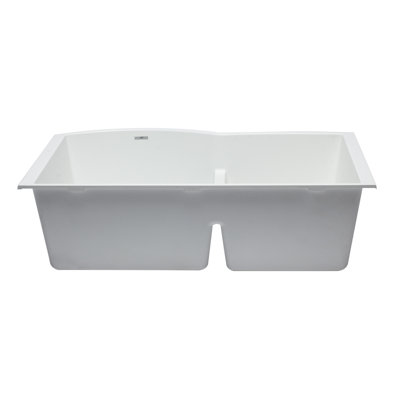 33'' L Undermount Double Bowl Granite Kitchen Sink