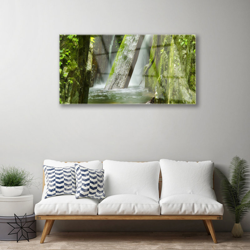 Nature Waterfall - No Frame Print on Glass