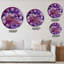 Vagues de peinture à l'huile rose et mauve - horloge murale moderne-59914030