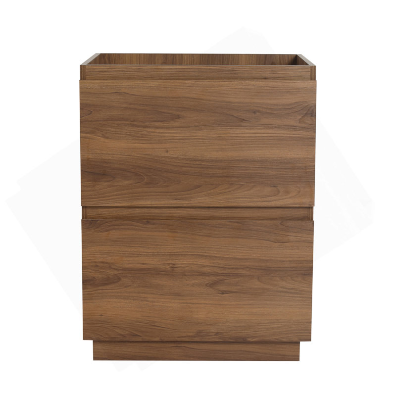 24" Bathroom Vanity With Double Drawer,Freestanding Bathroom Cabinet,Engineering Wood (Only Vanity Without Top)