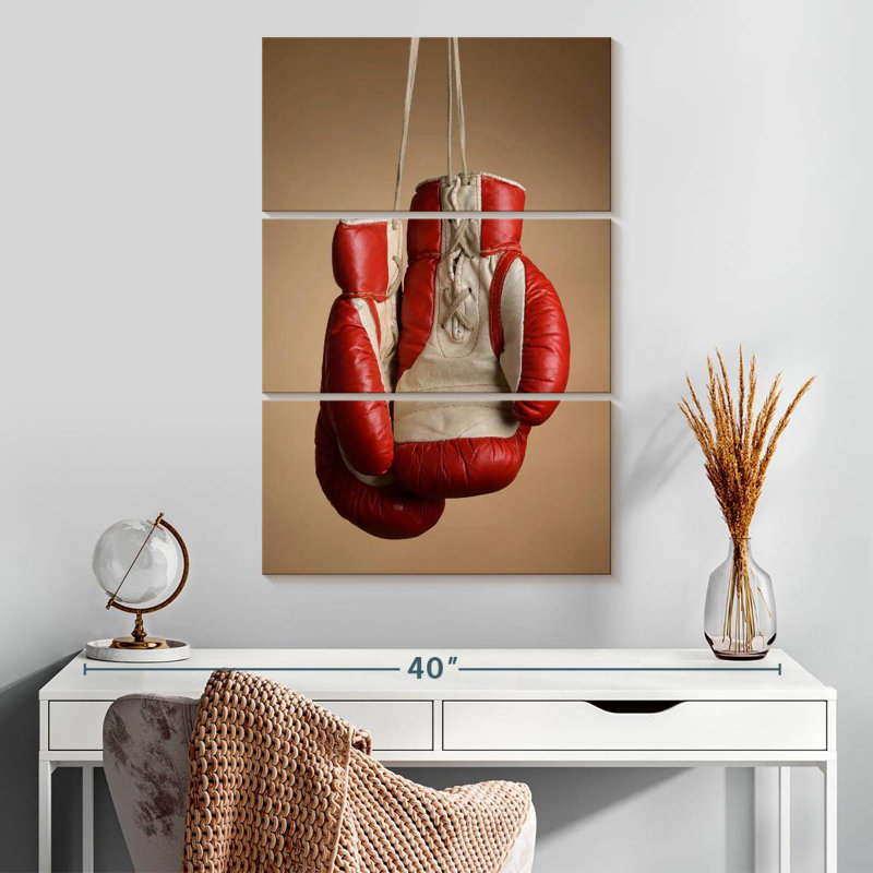Sireci Hanging Retro Boxing Gloves, 32" H x 20" W
