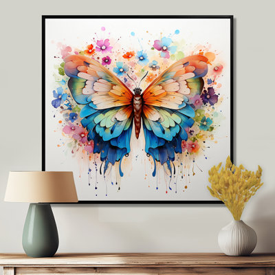 Colorful butterfly II - Butterflies Wall Art For Living Room Butterfly Canvas Print