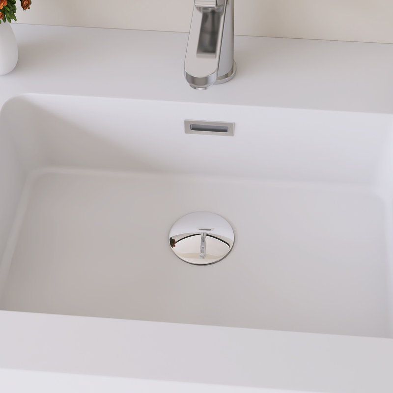 Meuble-lavabo mural 24 po avec lavabo à surface solide blanc, 24"