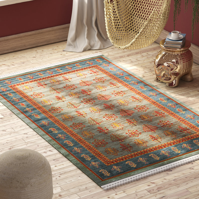 Tapis multicolore Jaeden Southwestern, Rectangle 6 pi 1 po x 9 pi