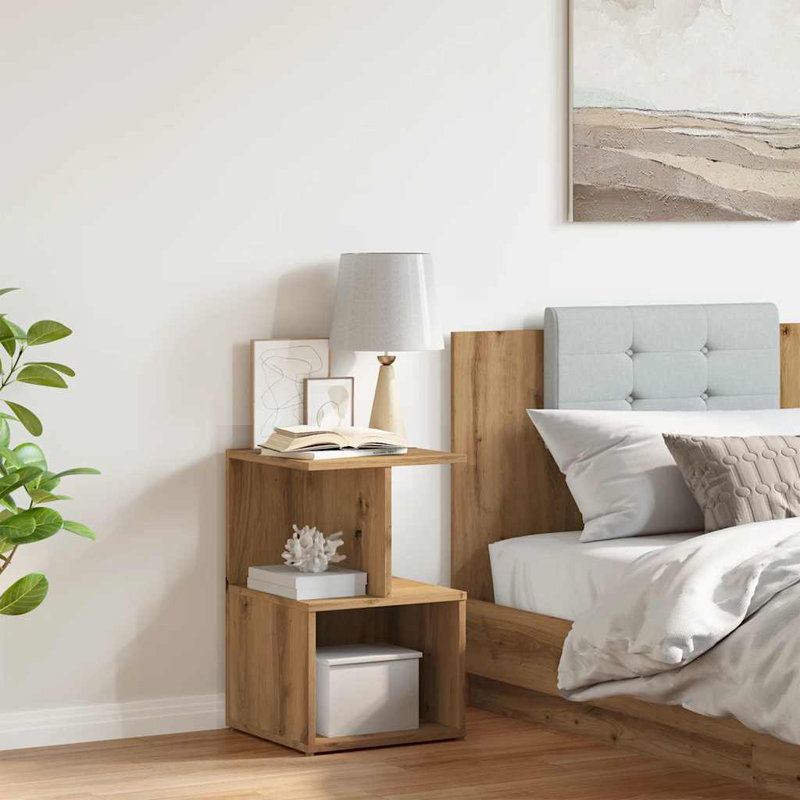Donahue Bedside Cabinet Engineered Wood, Artisan Oak, 1