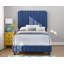 Lit simple en velours bleu marine Valletta-179941522-179941526