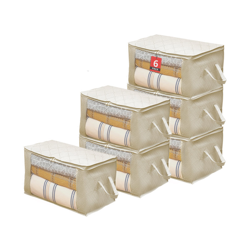 Ensemble de bacs de rangement en tissu