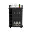 Chariot-bar, porte en verre, quatre roulettes, deux tablettes-882677040