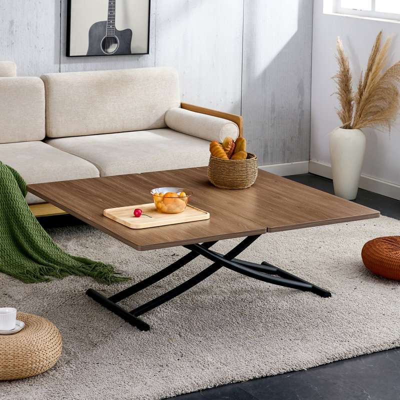 Bureau multifonctionnel à hauteur réglable, plateau en grain de bois, design minimaliste moderne pour le bureau et la maison