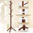 Adjustable 3-Height Coat Rack With Triangular Base - 8 Hook Retro Freestanding Stand, 53 Lbs Capacity For Entryway, Kids' Room & Small Spaces-1556013585