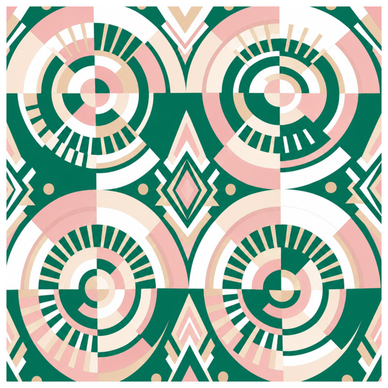 Édredon géométrique à motif circulaire, King