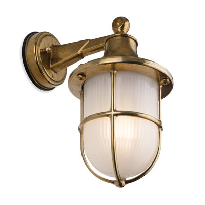 10.62cm H Frosted Glass Outdoor Wall Lantern