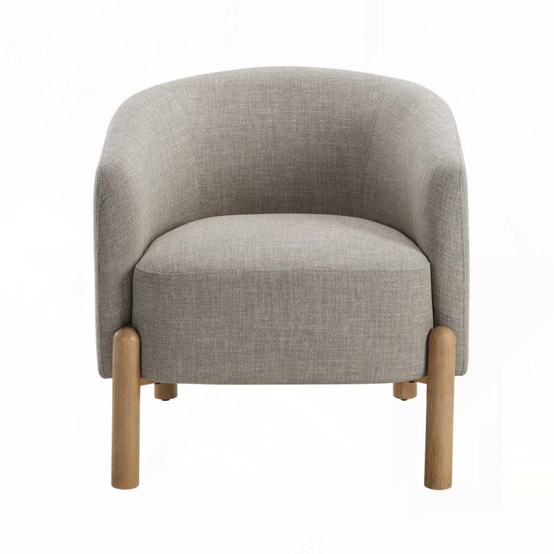 Chaise d'appoint en bois massif, Taupe