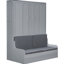 Grand lit escamotable avec coussin, gris - peu encombrant pour diverses pièces et une salle de sport confortable, élégant et fonctionnel-453190873