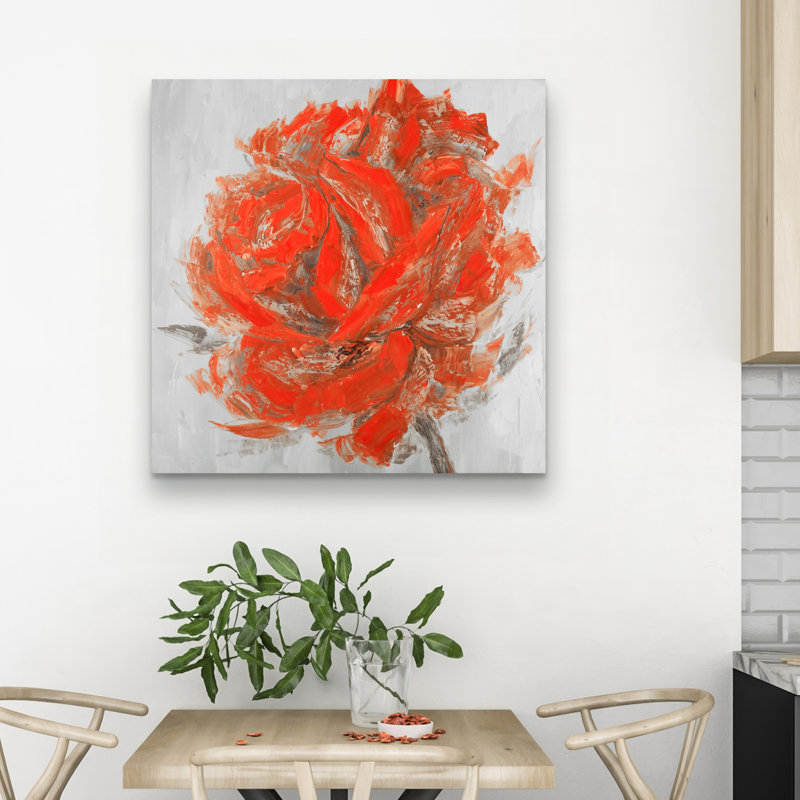 Abstract rose - 32"x32" art on canvas