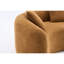 Canapé modulaire incurvé en chenille orange à double profondeur en S, sans assemblage, peu encombrant pour les petites chambres, L 66,9 po, 400 lb, siège souple moyen, dossier coussiné, accoudoirs évasés, mousse à haute résilience, coussins décoratifs 2-2043631179