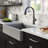 Karran Quartz 34'' X 21-1/4'' Double Bowl 50/50 Retrofit Farmhouse/Apron Front Kitchen Sink Kit-50597849