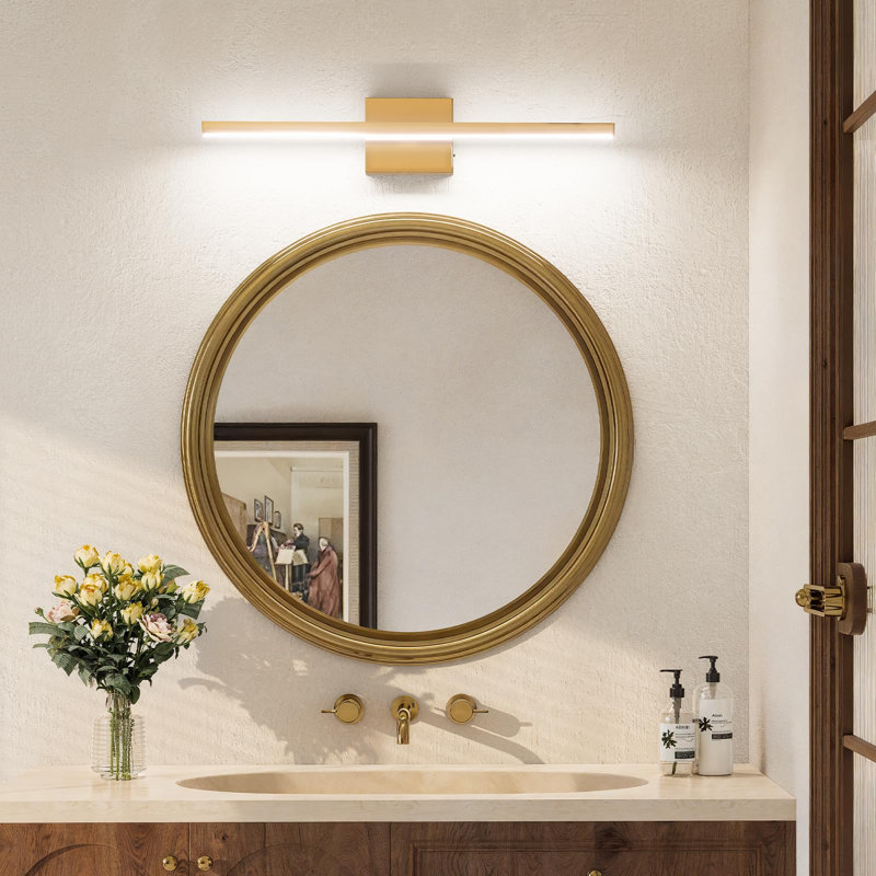 Lumière de meuble-lavabo de salle de bain, luminaire de salle de bain à intensité variable de 5 W à intensité variable de 14 W au-dessus du miroir, lumière de meuble-lavabo