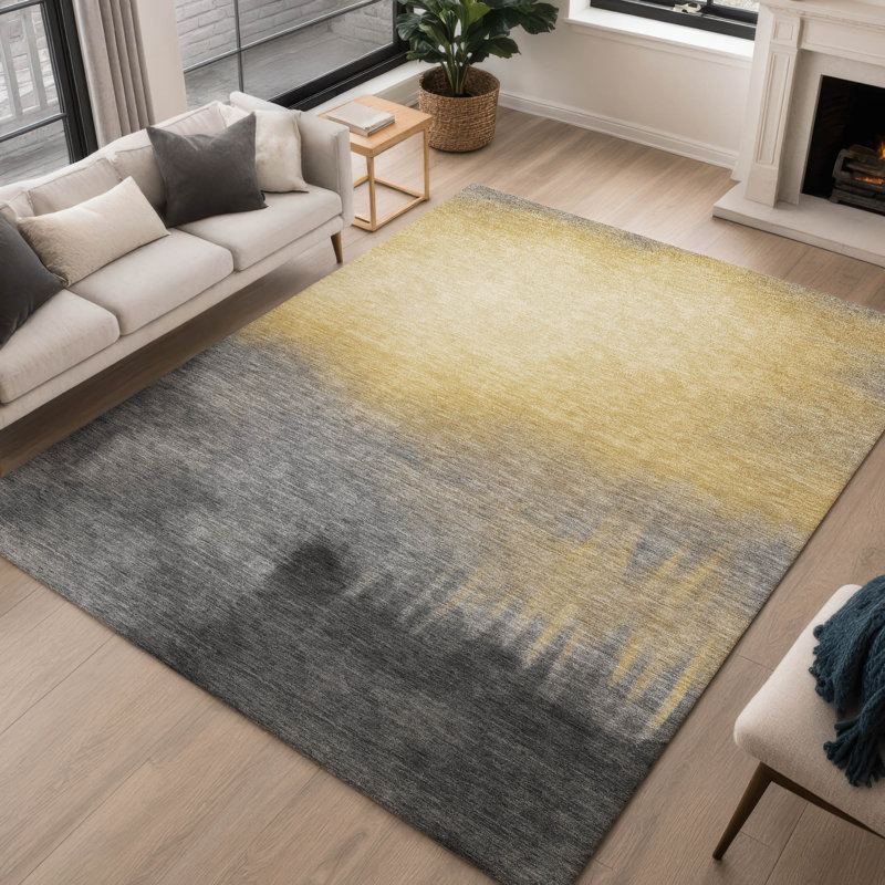 Machine Washable Indoor/Outdoor Magruder ACN2420 Abstract Rug, Rectangle 10' x 14'