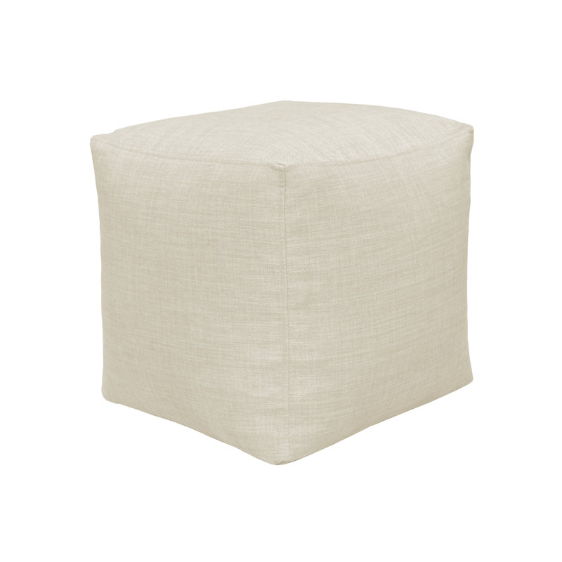 Repose-pieds carré Aveliss, Beige