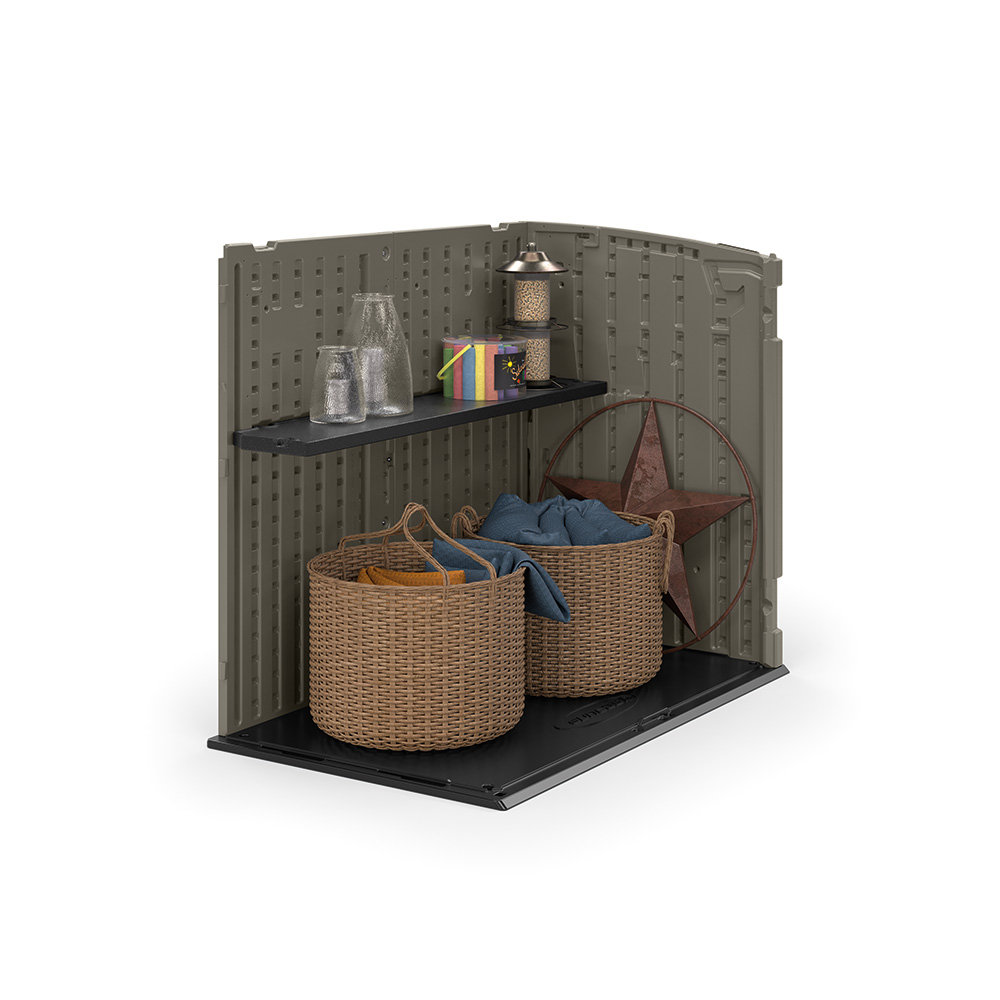 Suncast Horizontal Shed 50 In W X 10 25 In D Shelf Kit In Black   Suncast Horizontal Shed 50 In W X 1025 In D Shelf Kit In Black 