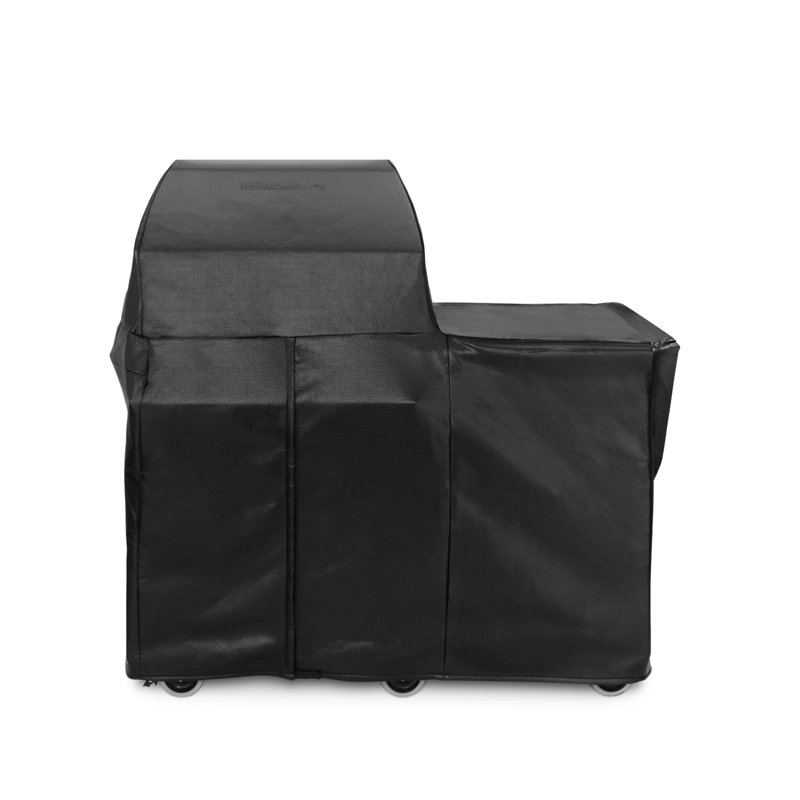 Black Carbon Fiber Vinyl Outdoor Oven Cover, 30" Wide