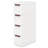 Inbox Zero 1 Pcs 4-drawer Narrow Rolling Storage Cabinet With Pull Handles Built-in Wheels