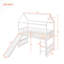 Lit mezzanine simple gris avec glissade-667752441