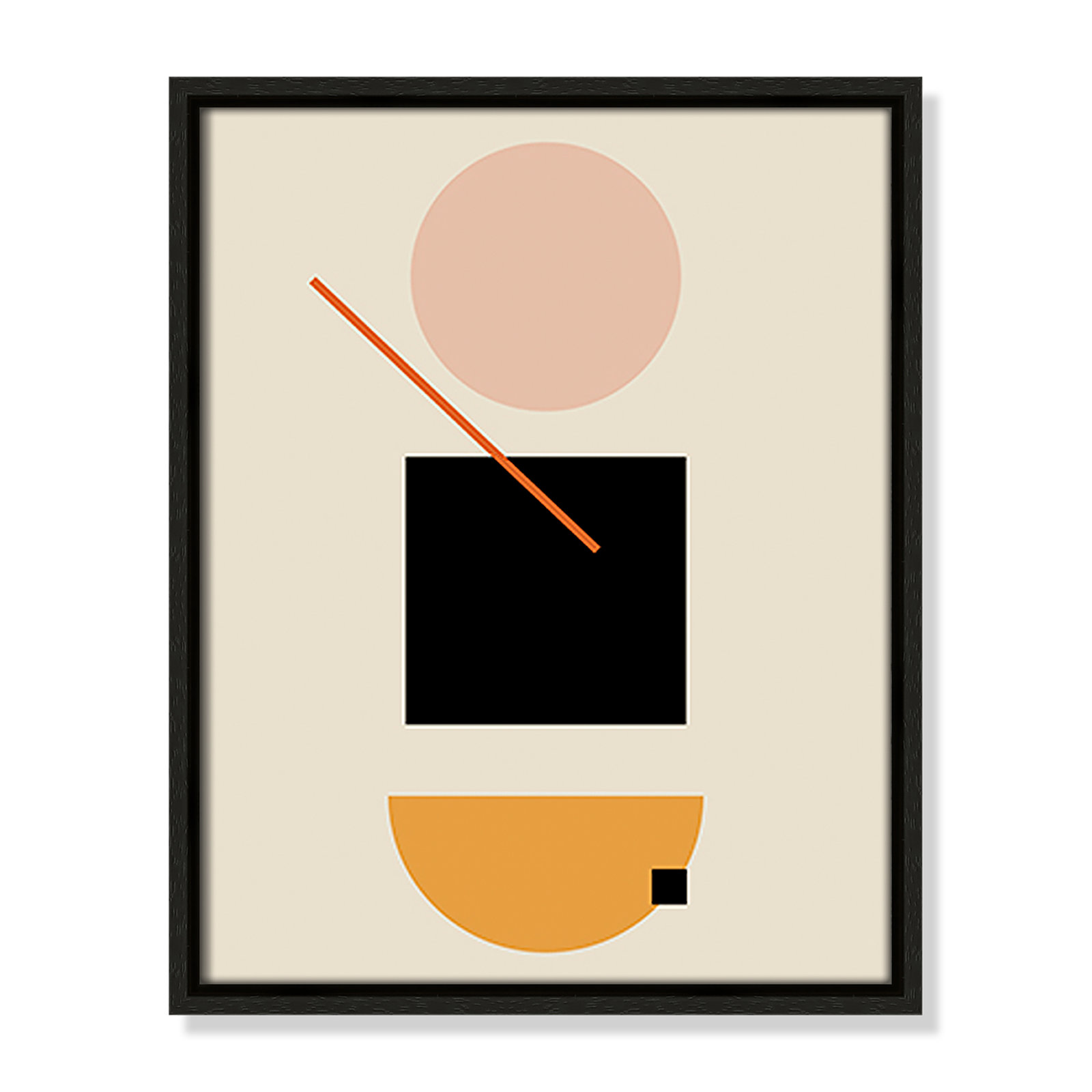 Simple Shapes by Daniela Santiago, Espresso Framed, 15.5" H x 12.5" W x 2" D