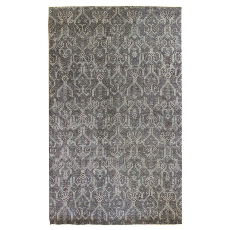 Tapis unique gris / ivoire 6 pi x 9 pi 3 po Toran