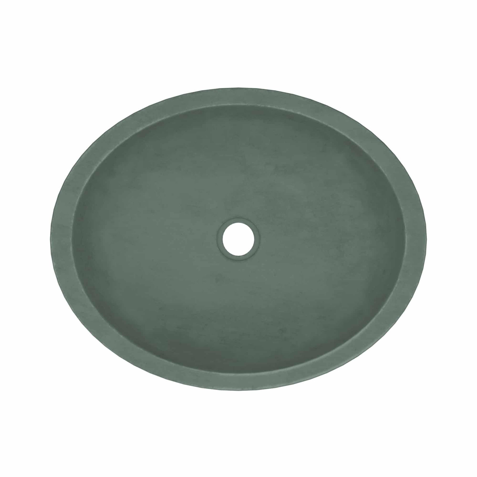 NativeStone Tolosa Oval Concrete Sink, Forest