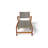 Sevilla Wicker Rattan Wooden Patio Lounge Chair and Ottam Set for Poolside, Backyard, Deck, Porch, Brown