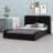 Upholstered Platform Bed With Thickened Headboard, Bluetooth Speakers And RGB LED Light-524316806