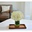 Hydrangeas in Glass Vase with Grass