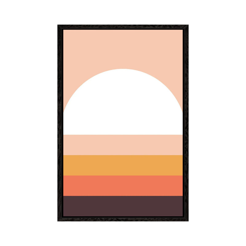 Single Picture Frame Print on Canvas, Black Framed, 101.6 cm H x 66.04 cm W, White/Corn/Tan