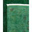 Tapis unique noué à la main Rachal - vert, 9 pi 0 po x 11 pi 5 po