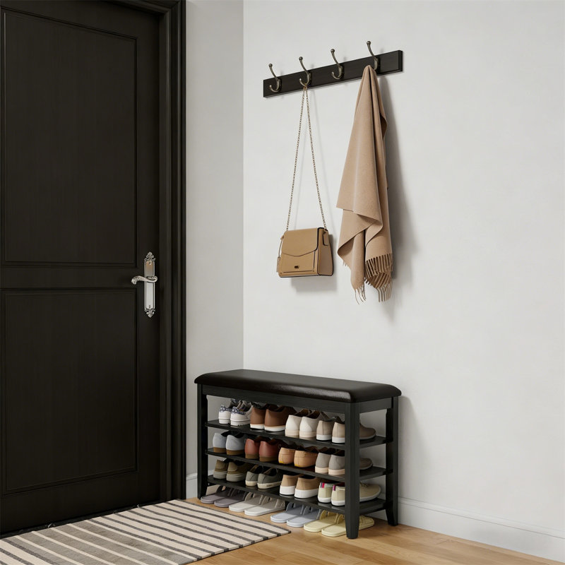 Premium Wooden Shoe Cabinet For Home, 20.4" H x 47.2" W x 11.8" D