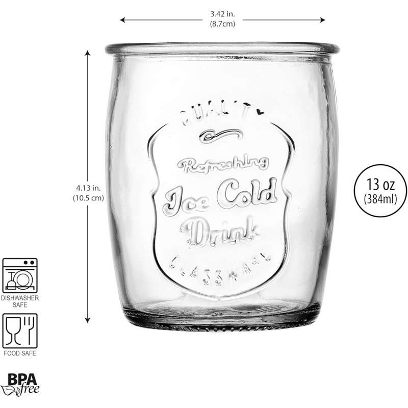 Retroware 13oz. Drinking Glass Set