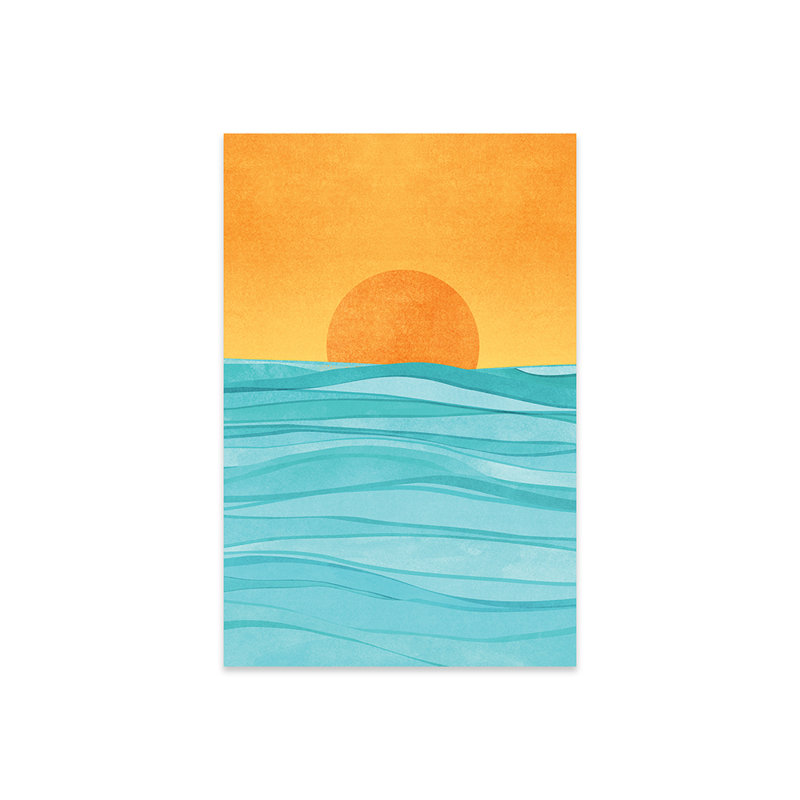 Coucher de soleil côtier sur plastique / acrylique par Modern Tropical Print