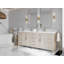 Cambridge 84 In. W X 22 In. D Double Sink Bathroom Vanity In Fine Grain With 2 In. Pearl Grey Quartz