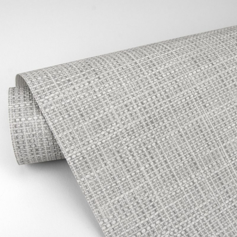 Wood & Shiplap Vinyl Wallpaper Roll, Light Gray